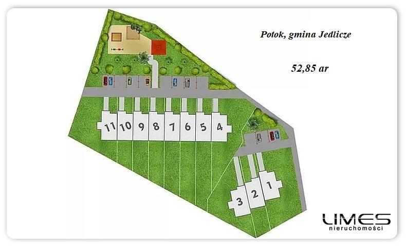 52,85 ar – Potok – 11 domów w zabudowie szeregowej